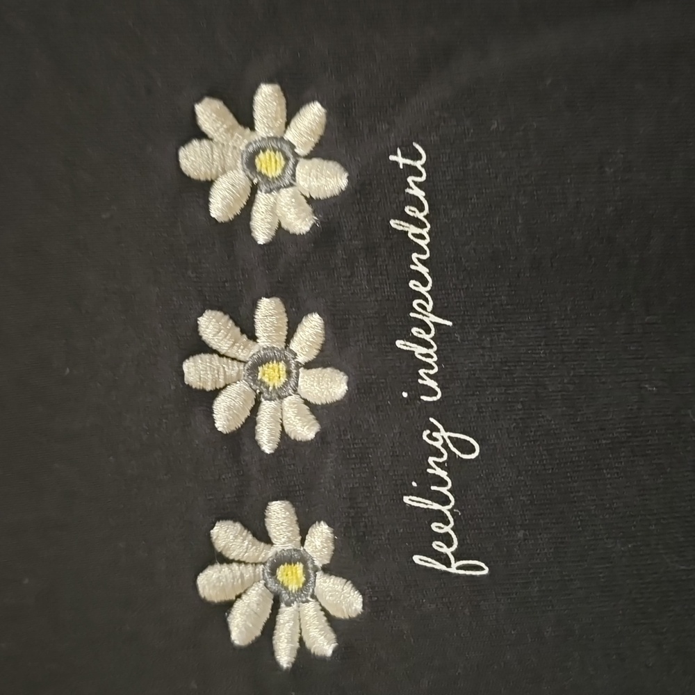 Divided H&M Black Long Sleeve Crop Top XL - Picture 2 of 4